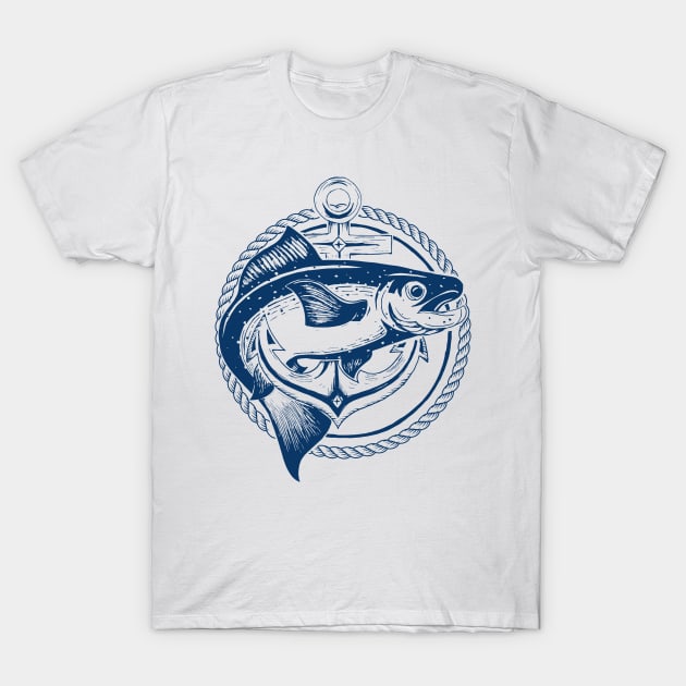 Fish & Anchor T-Shirt by Digster